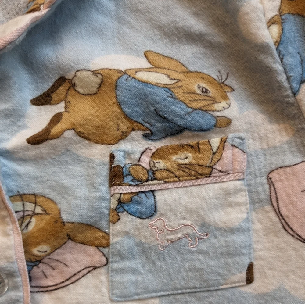 PETER ALEXANDER Jr. Peter Rabbit Bamboo/cotton Flannel Button-up Pajama Top 8